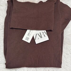 Zara Chocolate Brown Knit Top